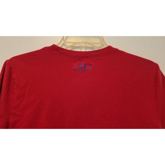 Under Armour Red HeatGear Loose Fit T-Shirt YXL Lightweight Activewear For Youth - Picture 7 of 8